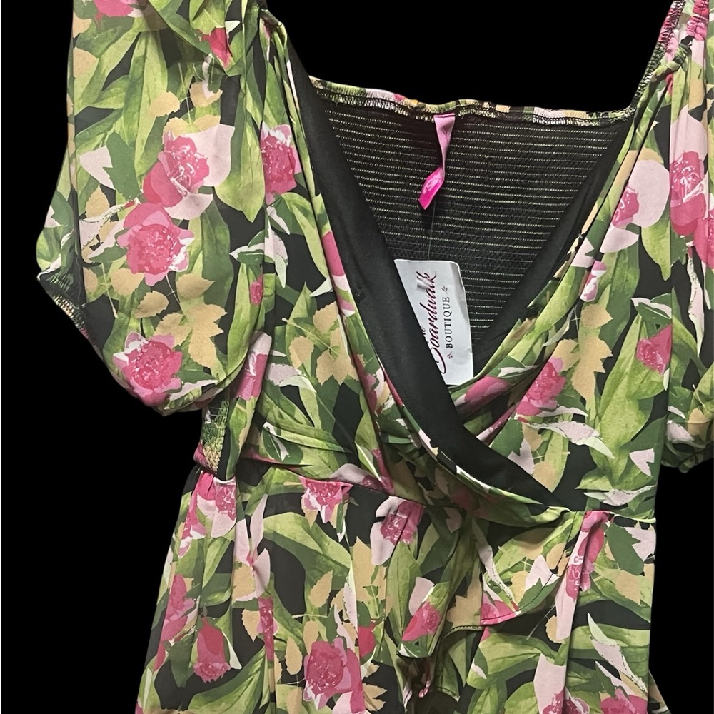 Vibrant Floral Wrap Dress